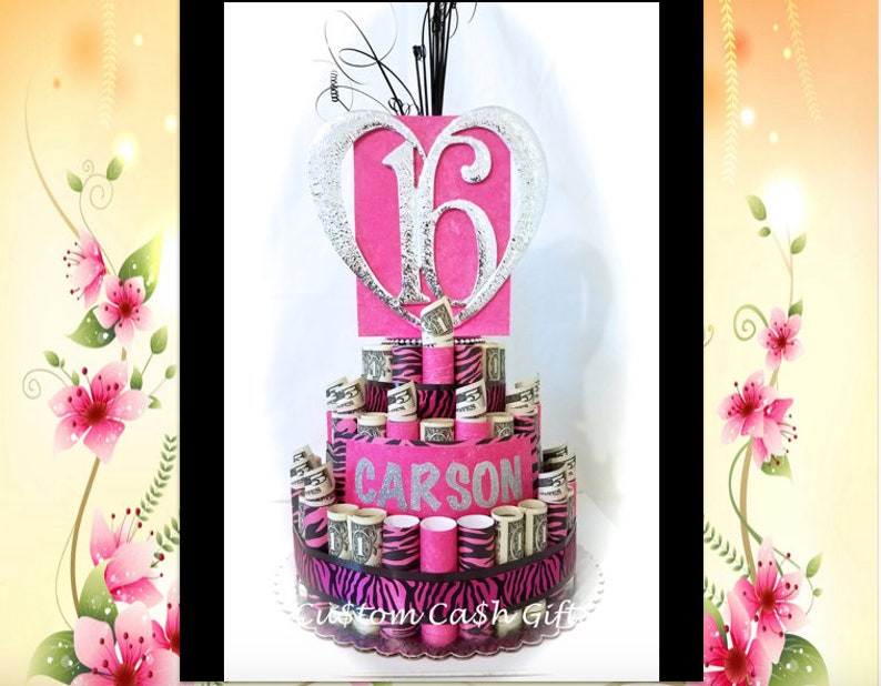 Money Cake Made With Real Money Sweet 16th Etsy - image 0