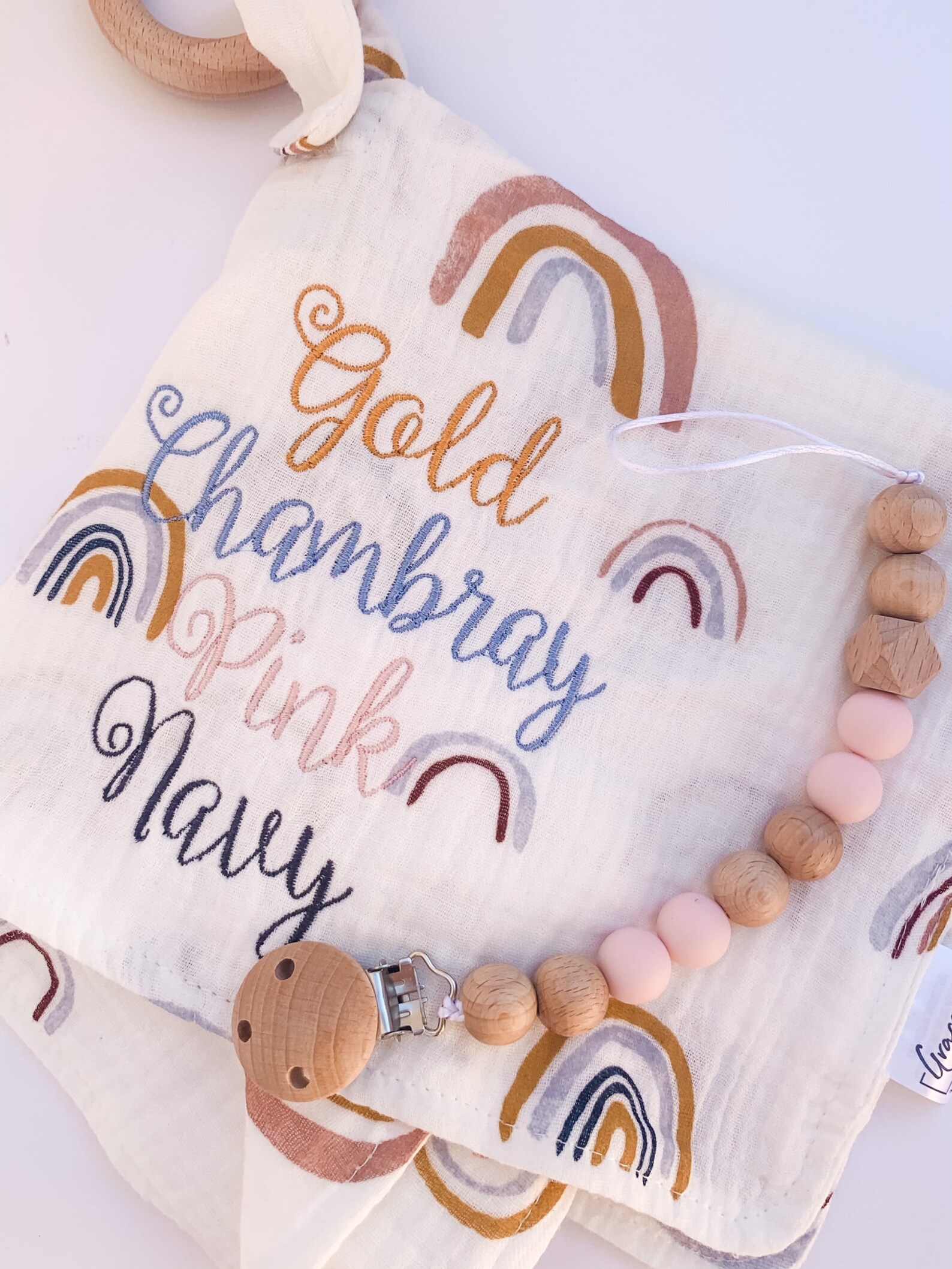 Personalized Pacifier Lovey Organic Cotton Paci Lovey Etsy