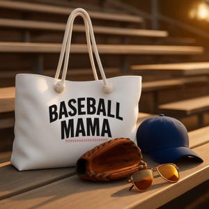 Baseball Mama Tasche – Übergroße Sporttasche – Spieltag Tasche für Team Mütter – Baseball Mama Geschenk – Baseball Tasche für Mama – Sommer Reisetasche