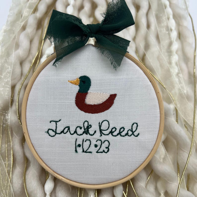 Baby Shower Gift Nursery Wall Art Personalized Name Hoop Nautical Theme Sailboat Design Birth Announcement Sign Custom Embroidered Creation Baby Boy Decor Maritime Nursery Display Newborn Keepsake Special Present Blue White Colors Handmade