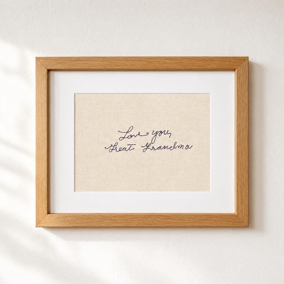 Custom Handwritten Note Embroidery Signature Personalized Keepsake for ...