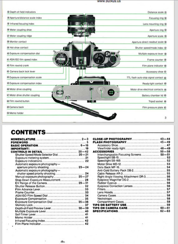 ニコン F マニュアル Nikon Manual Owners Manual for Nikon Z fc Camera 624 Page 8.5 x 11