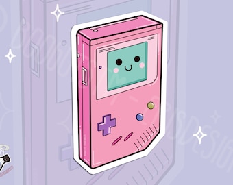 Cute - Gaming - Sticker - 90s - Kawaii - Pink - Retro - Glossy