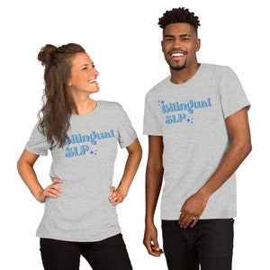 Bilingual SLP Retro Font Speech Language Pathologist Short-Sleeve Unisex T-Shirt
