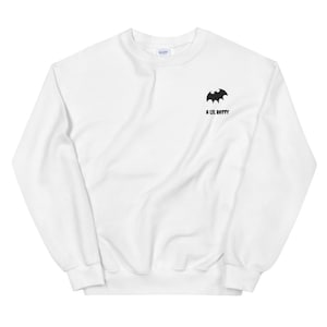 A Lil Batty - Cute Halloween Bat - Halloween Spooky Season - Embroidered Long Sleeve - Unisex Sweatshirt