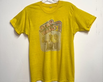 Camiseta vintage de Star Wars de 1977: Camiseta gráfica de C-3PO y R2-D2