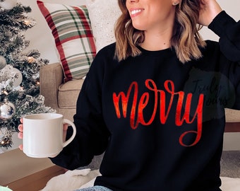 Merry Sweatshirt Merry Foil Christmas 