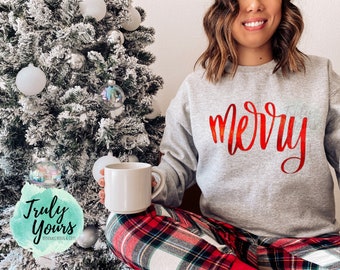 Merry Sweatshirt Merry Foil Christmas 