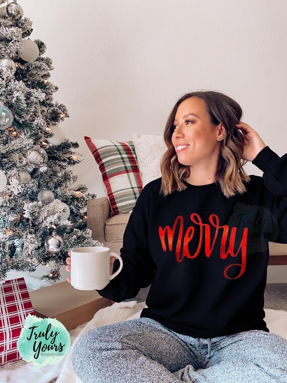 Merry Sweatshirt Merry Foil Christmas 