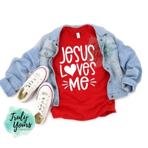 Jesus Love Me T-shirt | Kids Valentines Shirt | Toddler Valentine's Day Shirt