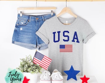 USA Flag T-shirt | America | Red White Blue | USA T-shirt | American Flag | Patriotic Tees | Patriotic