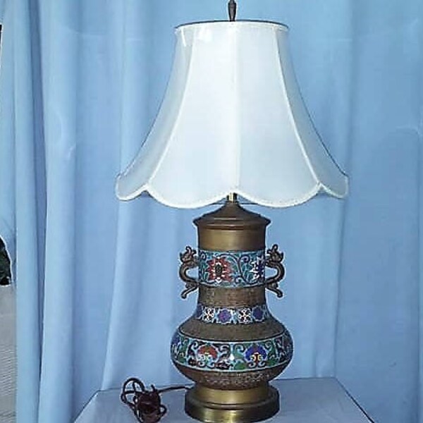 Antique Cloisonne Lamp Etsy