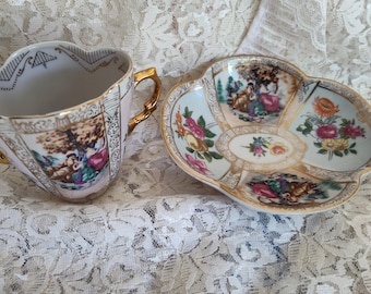 SALE Vintage Two handled Cup and Small Bowl Royal Vienna