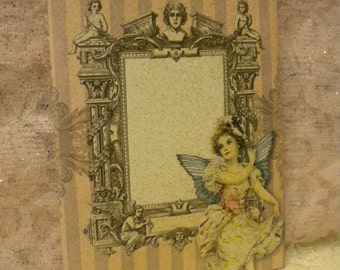Shabby Chic / Victorian Envelope with Victorian Angel Note Card (4)