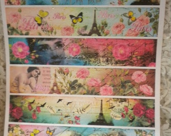 Shabby Chic /Vintage Women Roses Wrappers / Labels (6)