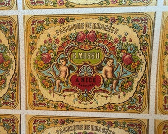 Vintage French Soap / Perfume Labels on Sticker Paper
