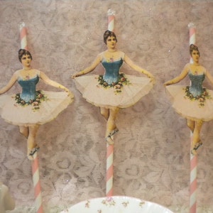 Ballerina Cup Cake / Dessert Toppers (6)