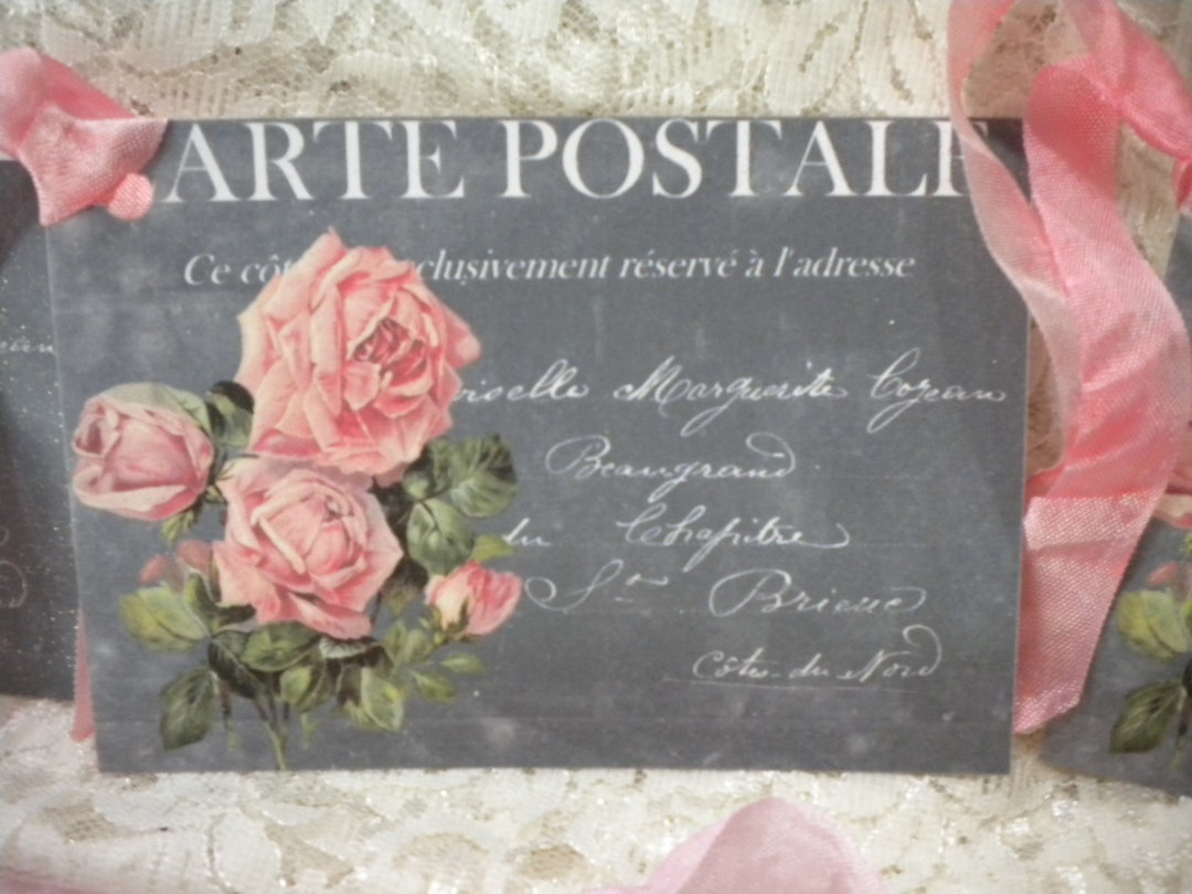 Shabby Chic Vintage / French / Paris Tags (4) - Etsy
