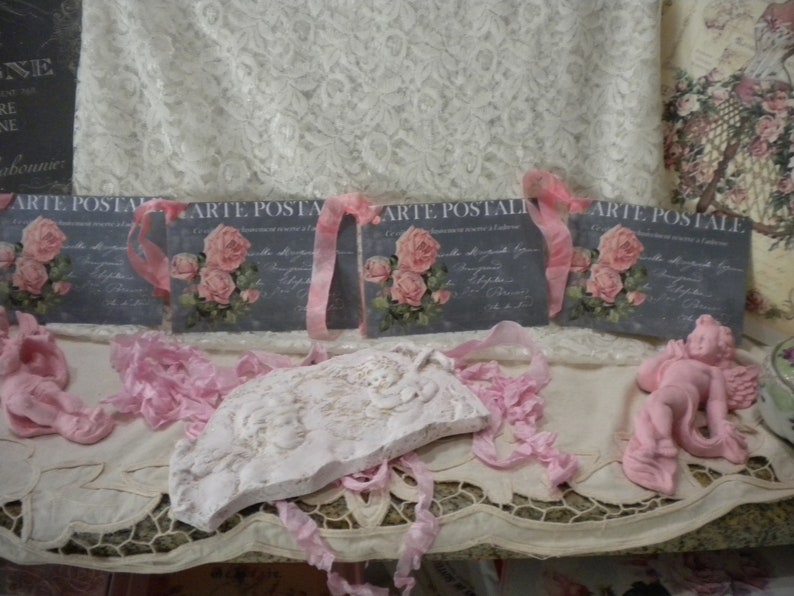 Shabby Chic Vintage / French / Paris Tags (4) - Etsy