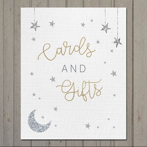 Twinkle Twinkle Star Baby Shower | First Birthday | Glitter | Table | Gift | Sign | Framed - PRINTABLE DIGITAL FILE 8x10