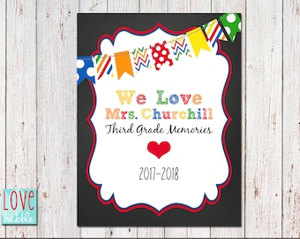 PERSONALIZED Teacher Appreciation Book Cover, End of the Year, Class, Classroom, School Gift - PRINTABLE digital file - 8.5x11