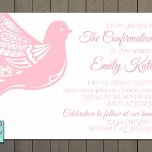 Baptism, First Communion, Confirmation Invitation, PRINTABLE DIGITAL FILE 5x7