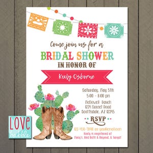 Western, Cinco De Mayo, Fiesta, Ranch Wedding Bridal Baby Couple's Shower Rehearsal Dinner Invitation - PRINTABLE DIGITAL FILE - 5x7