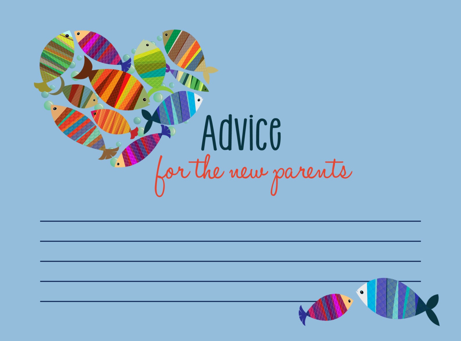 Baby Shower Advice Cards Baby Wishes It's Official Etsy