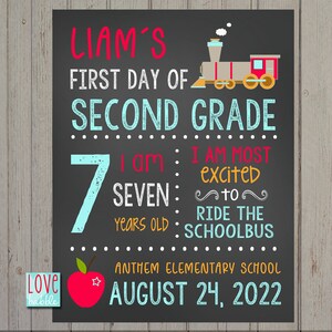 First day of School Sign, Back to School, Photo Prop, Baseball Personalized Chalkboard Picture sign - PRINTABLE DIGITAL FILE 8.5&quot; x 11&quot;
