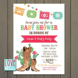 Western, Cinco De Mayo, Fiesta, Ranch Wedding Bridal Baby Couple's Shower Rehearsal Dinner Invitation - PRINTABLE DIGITAL FILE - 5x7