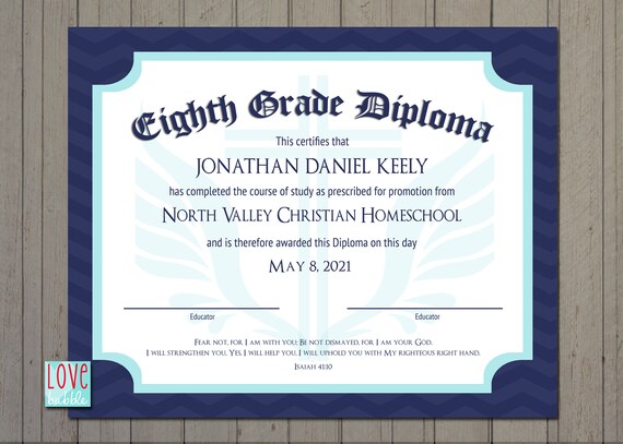 8th Grade Graduation Certificate Printable 8th Grade Graduation Certificate Printable