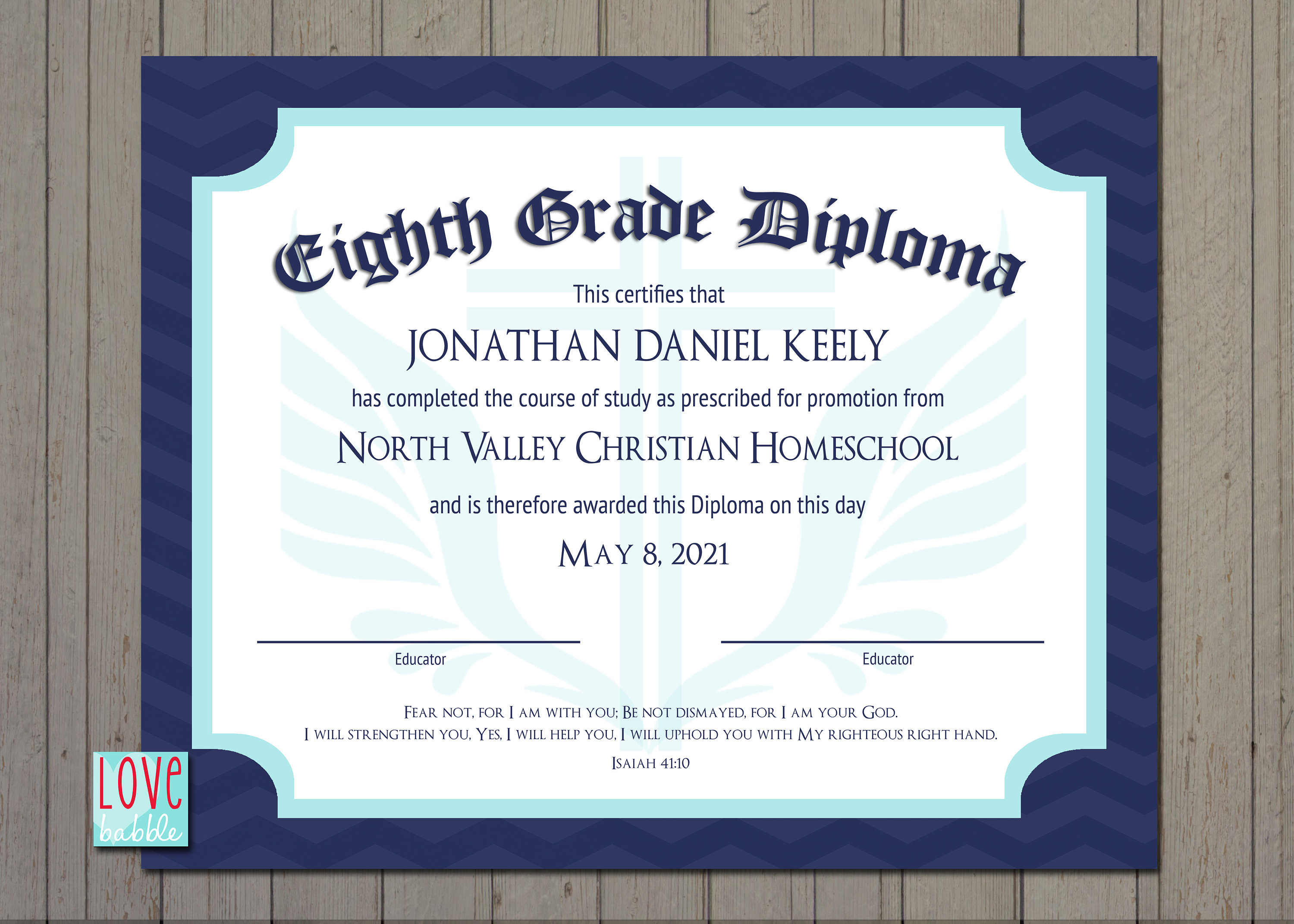 8 1/2 x 11 Certificate - Pre-School