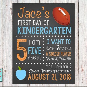 First day of School Sign, Back to School, Photo Prop, Baseball Personalized Chalkboard Picture sign - PRINTABLE DIGITAL FILE 8.5&quot; x 11&quot;