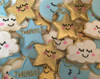 Moon Cookies Etsy Moon Cookies Etsy