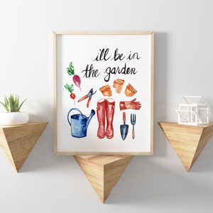 Garden Watercolor Print Garden Art