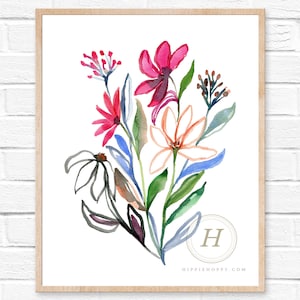 Wildflower Watercolor Print