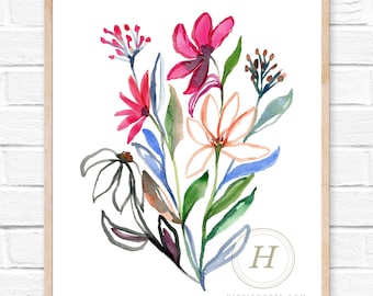 Wildflower Watercolor Print