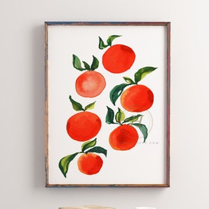 Oranges Watercolor Print