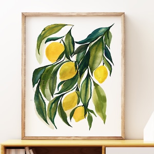 Lemon Watercolor print