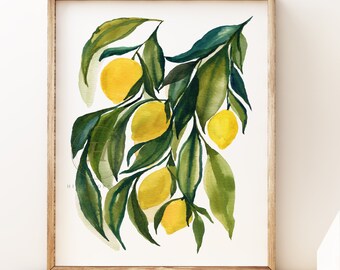 Lemon Watercolor print