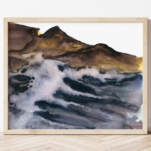 Seascape Watercolor Print