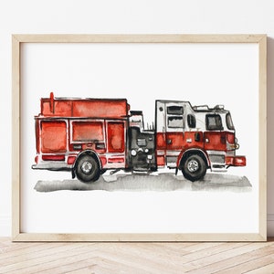 Fire Truck EMS Wall Art Print