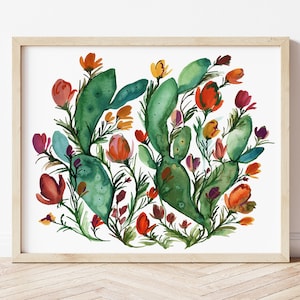 Cactus Stampa ad acquerello