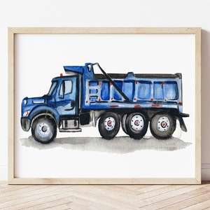 Dump Truck Print, Dumper Truck Wall Art, Construction Print