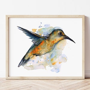 Hummingbird Watercolor Print