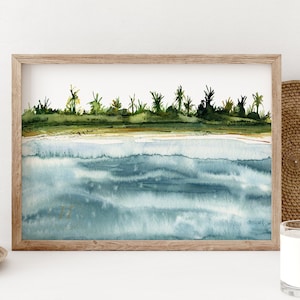 Beach Artwork Watercolor Painting