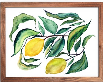 Lemon Fruit Wall Art Painting