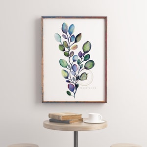 Eucalyptus, Watercolor Print, Modern Art, Artwork