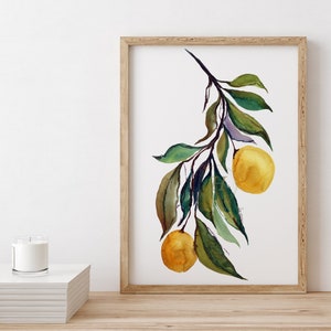 Orange Artwork Watercolor Painting Print