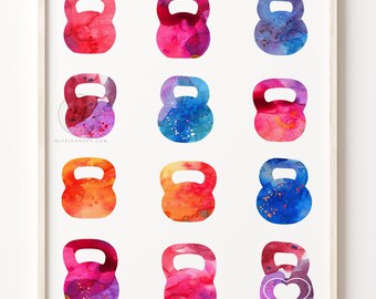 Fitness Kettlebell-schilderij
